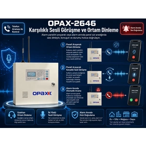 OPAX-2646-4G Kablolu ve Kablosuz GPRS/GSM/4G Alarm Paneli