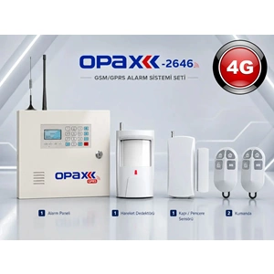OPAX-2646-4G Kablolu ve Kablosuz GPRS/GSM/4G Alarm Paneli