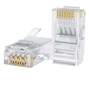 100 ADET RJ45 NETWORK KONNEKTÖR CAT6 UTP