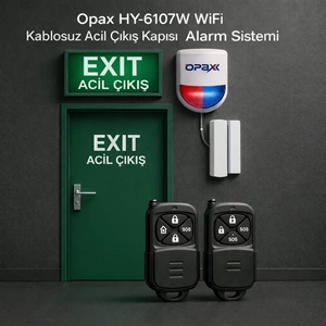 Opax HY-6107W WİFİ Kablosuz Acil Çıkış Kapısı Alarm Sistemi