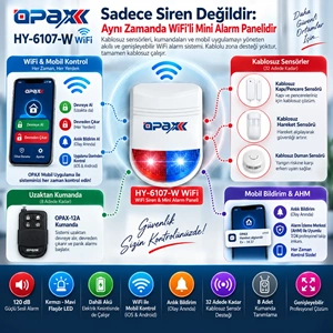 Opax HY-6107W WİFİ Kablosuz Acil Çıkış Kapısı Alarm Sistemi