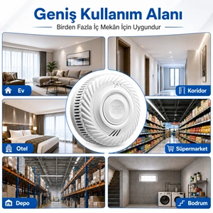 OPAX WiFi + RF Interlink Akıllı Duman Dedektörü | Tuya Uyumlu Kablosuz Yangın Alarm Dedektörü