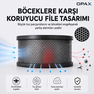 OPAX WiFi + RF Interlink Akıllı Duman Dedektörü | Tuya Uyumlu Kablosuz Yangın Alarm Dedektörü