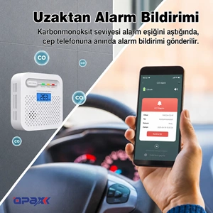 OPAX Y100A-AA-W WiFi Karbonmonoksit Dedektörü ve CO Alarmı