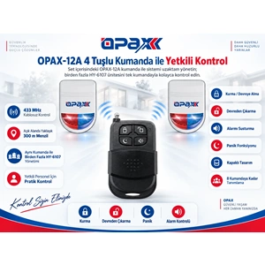 OPAX HY-6107-MC31 Kablolu Acil Çıkış Kapısı Alarm Sistemi Seti