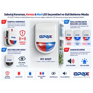 OPAX HY-6107-MC31 Kablolu Acil Çıkış Kapısı Alarm Sistemi Seti