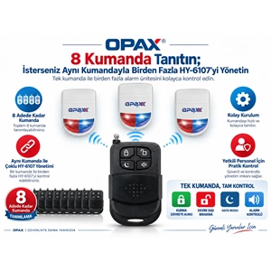 OPAX HY-6107-MC31 Kablolu Acil Çıkış Kapısı Alarm Sistemi Seti