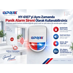 OPAX HY-6107-MC31 Kablolu Acil Çıkış Kapısı Alarm Sistemi Seti