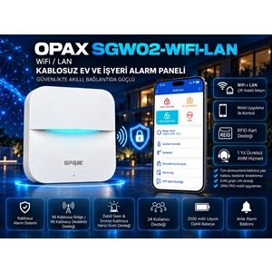 OPAX SGW02-WIFI-LAN WiFi LAN Kablosuz Alarm Sistemi