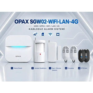 OPAX SGW02-WIFI-LAN-4G GSM GPRS WiFi LAN Kablosuz Alarm Sistemi