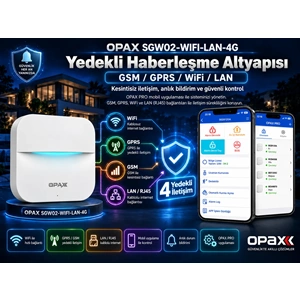 OPAX SGW02-WIFI-LAN-4G GSM GPRS WiFi LAN Kablosuz Alarm Sistemi