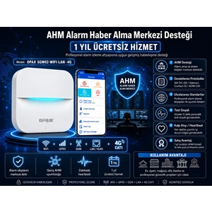 OPAX SGW02-WIFI-LAN-4G GSM GPRS WiFi LAN Kablosuz Alarm Sistemi