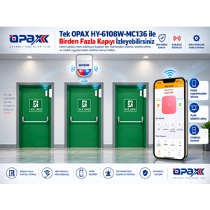OPAX HY-6108W-MC136 WiFi Kablolu & Kablosuz Acil Çıkış Kapısı Alarm Sistemi