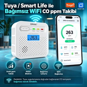 OPAX BGR-13CO WiFi Kablosuz Karbonmonoksit Alarm Sistemi