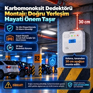 OPAX CO-13RFWF WiFi + RF Kablosuz Karbonmonoksit Alarm Sistemi