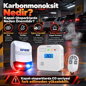OPAX BGR-13CO WiFi Kablosuz Karbonmonoksit Alarm Sistemi