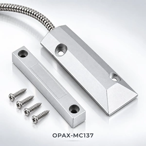 OPAX MC-137 Kablolu Metal Manyetik Kontak | Kepenk, Kapı, Pencere ve Garaj Kapısı Sensörü