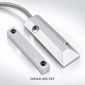 OPAX MC-137 Kablolu Metal Manyetik Kontak | Kepenk, Kapı, Pencere ve Garaj Kapısı Sensörü