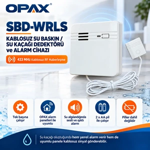 OPAX SBD-WRLS Kablosuz Su Kaçağı ve Su Baskını Dedektörü Sesli Alarm Cihazı