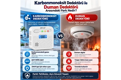 Karbonmonoksit Dedektörü ile Duman Dedektörü Arasındaki Fark Nedir?