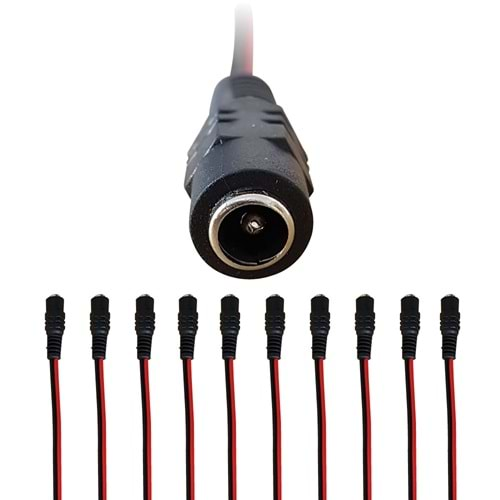 DC 12V DİŞİ KABLOLU BESLEME JACKI 0.15M