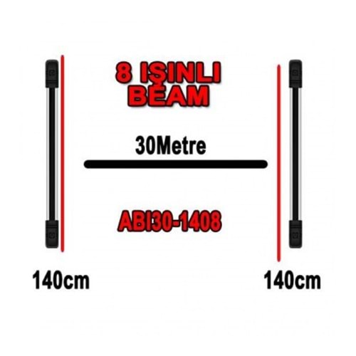 ABI30-1408 8 IŞINLI 140CM PHOTOELECTRIC BEAM DEDEKTÖR / PENCERE IŞIN BARİYERİ