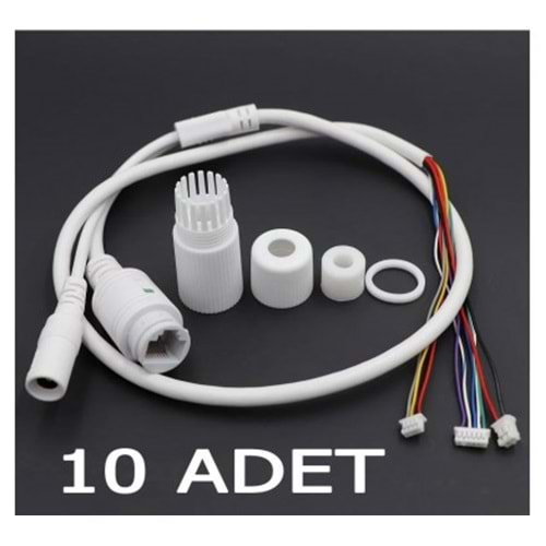 10 ADET IP KAMERA KABLOSU LEDLİ 9 PIN'Lİ ( 2P2.0+8P1.25 ) PLASTİK PİN SOKET DAHİL