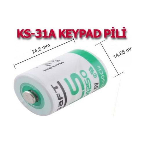 LS14250 3.6V Lityum Pil (KS-31A Keypad Uyumlu)