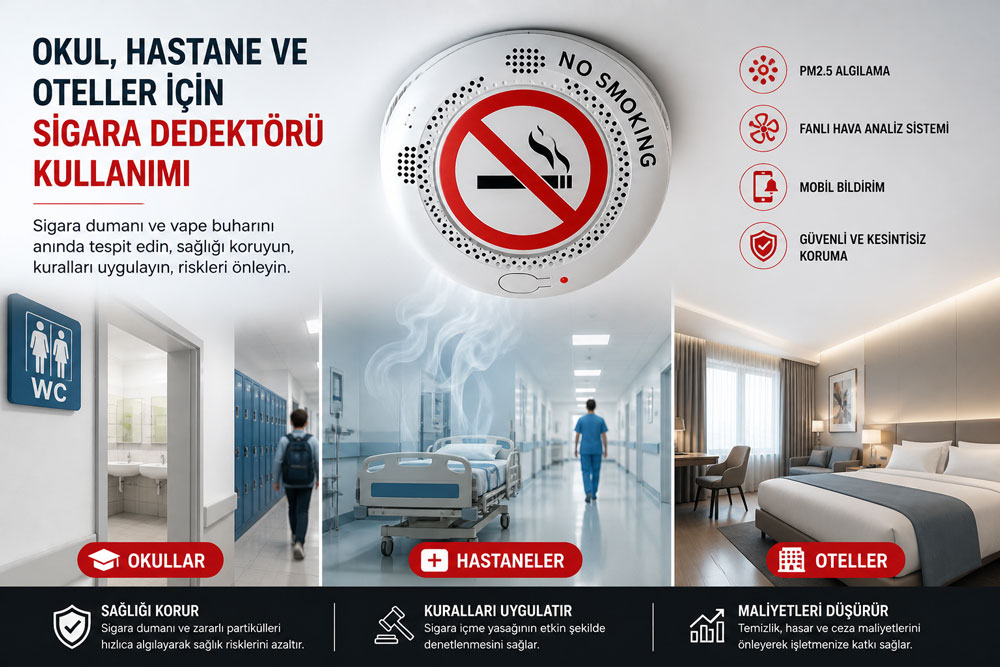 Okul, Hastane ve Oteller İçin Sigara Dedektörü Kullanımı