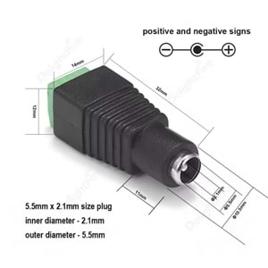 UTP POWER PLUG SOKETSİZ / DİŞİ POWER JACK