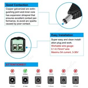 UTP POWER PLUG SOKETSİZ / DİŞİ POWER JACK
