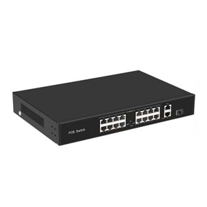 OPAX-1619 16 Port 10/100M POE Switch +2 Port Gigabit Uplink +1 Gigabit SFP Port 300W Rack Mount