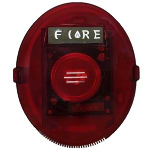 UniPOS FD 7204D Adreslenebilir Flaşörlü Siren Şeffaf Kırmızı