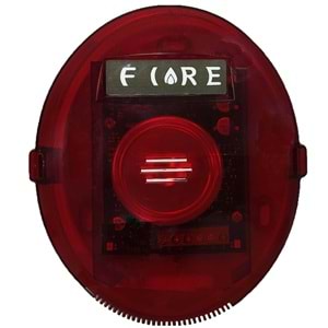 UniPOS FD 7204D Adreslenebilir Flaşörlü Siren Şeffaf Kırmızı