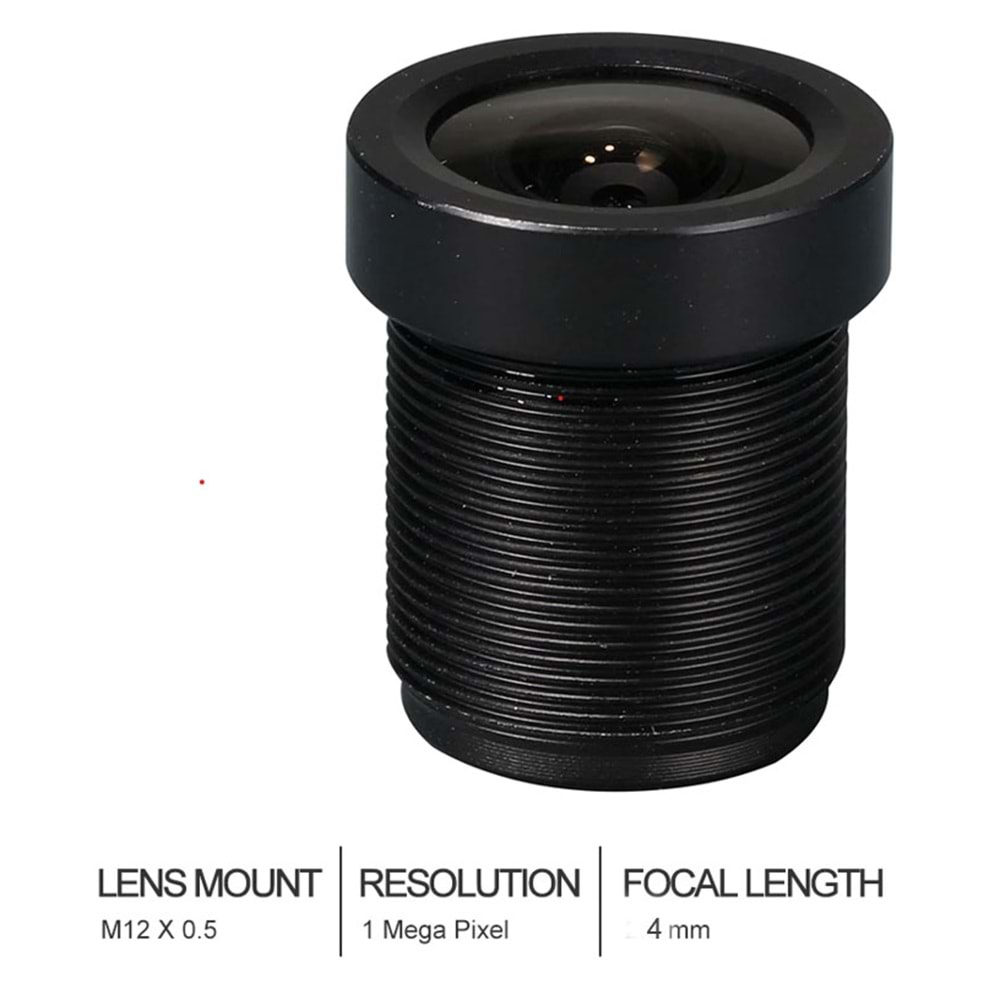 4 MM 1 MP ANALOG CCTV LENS KÜÇÜK LENS 1MP M12X0.5