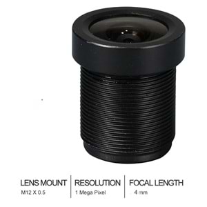 4 MM 1 MP ANALOG CCTV LENS KÜÇÜK LENS 1MP M12X0.5